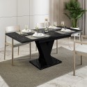 Masiv Royal Table extensible 120-160x80 moderne noir effet marbre Catalogue