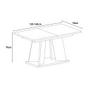 Table salle à manger extensible design moderne 120-160x90cm Mufo K350 Réductions