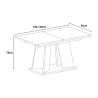Table salle à manger extensible design moderne 120-160x90cm Mufo K350 Réductions