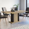 Table de salle à manger extensible en chêne 8 places 140-180x90cm Wood Promotion