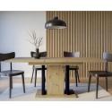 Table de salle à manger extensible en chêne 8 places 140-180x90cm Wood Remises