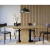 Table de salle à manger extensible en chêne 8 places 140-180x90cm Wood Remises