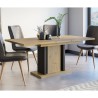 Table de salle à manger extensible en chêne 8 places 140-180x90cm Wood Réductions