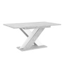 Table extensible blanche 120-160x90cm cuisine design moderne Xao K350 Offre