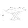 Table extensible blanche 120-160x90cm cuisine design moderne Xao K350 Catalogue