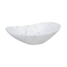 Meuble de salle de bain bois blanc lavabo sur pied effet marbre Fiji Réductions