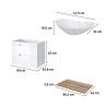 Meuble de salle de bain bois blanc lavabo sur pied effet marbre Fiji Caractéristiques