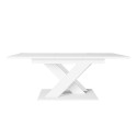 Uitschuifbare moderne witte 8-persoons eettafel 140-180x80 cm Bronx Verkoop