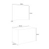 Hangend design badkamermeubel 80 cm met wastafel en LED-spiegel Oslo 80 Keuze