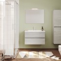 Moderne hangende badkamerkast 80 cm met wastafel en spiegel Easy 80 Keuze