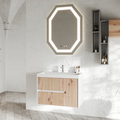 Mobile bagno sospeso 80 cm lavandino specchio cassetti anta Portofino 80
Lieve Dutch Aanbieding