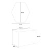 Hangende badkamerkast 80 cm met wastafel en spiegel Portofino 80 Korting
