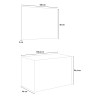 Hangend badkamermeubel 100 cm met wastafel en spiegel met LED-verlichting City 100 Korting