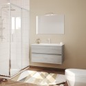 Badkamermeubel 90 cm met wastafel en spiegel met LED-verlichting Easy 90 Verkoop