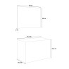 Badkamermeubel 90 cm met wastafel en spiegel met LED-verlichting Easy 90 Kortingen