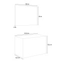 Glanzend wit badkamermeubel 100 cm met spiegel en wastafel Easy 100 Korting