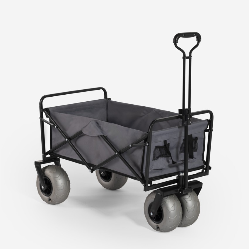 Chariot de plage tout-terrain pliable 4 roues larges pneumatiques Dory Promotion