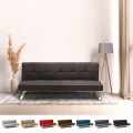 Canapé Convertible 2 places Clic Clac en tissu design moderne Gemma Promotion