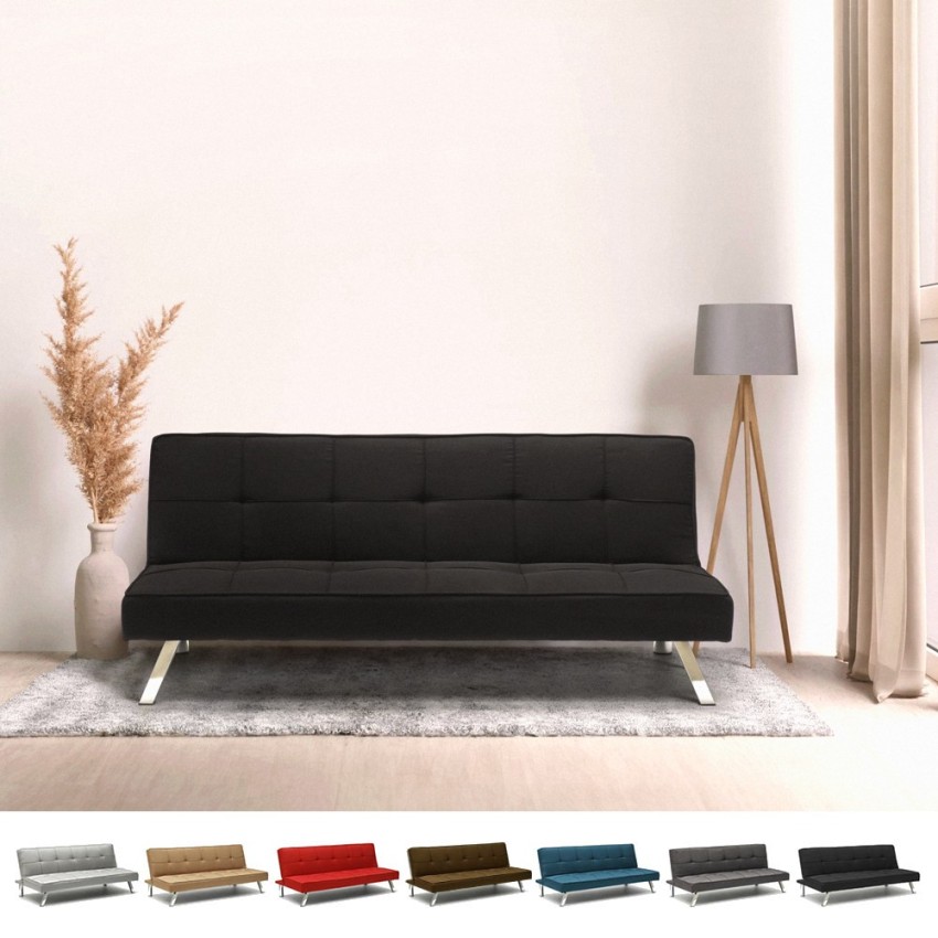 Canapé Convertible 2 places Clic Clac en tissu design moderne Gemma 