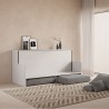 Inklapbaar ruimtebesparend bed met witte sofa en matras Kando Sofà MBF Kortingen