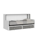 Inklapbaar ruimtebesparend bed met witte sofa en matras Kando Sofà MBF Aanbod