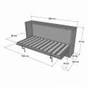 Inklapbaar ruimtebesparend bed met witte sofa en matras Kando Sofà MBF Voorraad