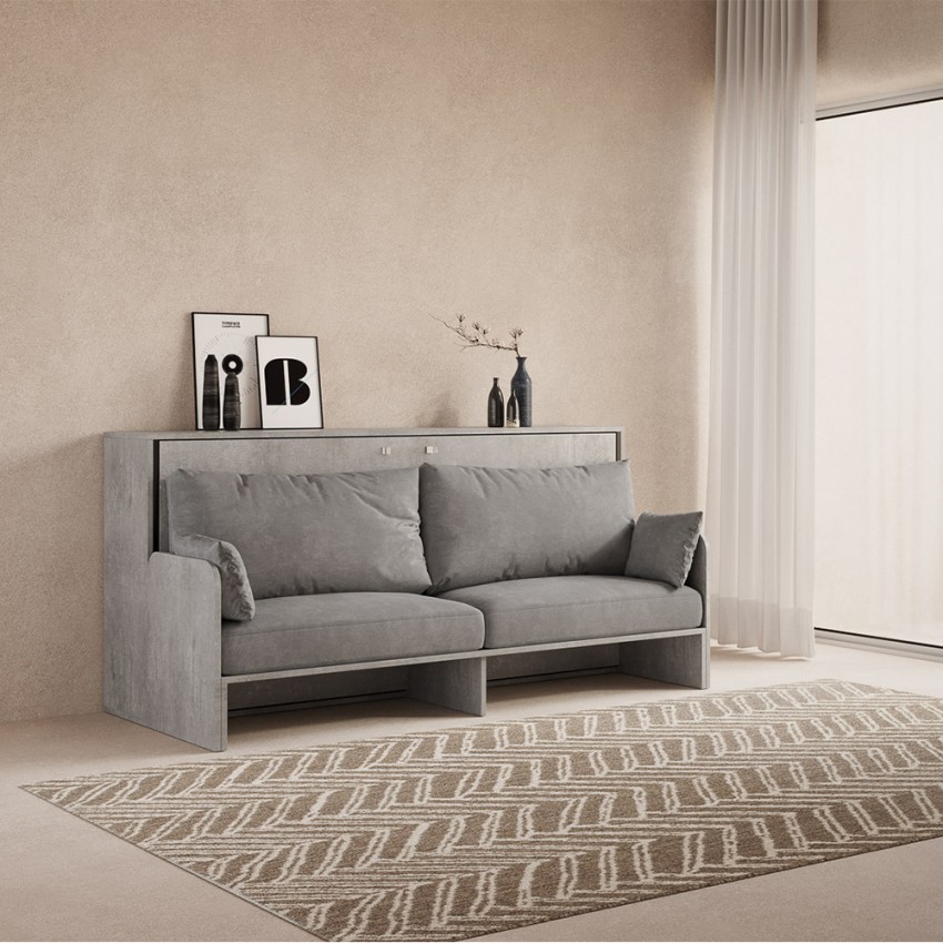 Inklapbaar bed met grijze slaapbank eenpersoonsmatras Kando Sofà MCM Aanbieding Inklapbaar bed met grijze slaapbank eenpersoonsmatras Kando Sofà MCM Aanbieding