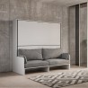 Opklapbaar stapelbed met witte bank en ruimtebesparend design Kando Sofà 2MBF Aanbieding
