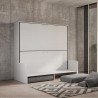 Opklapbaar stapelbed met witte bank en ruimtebesparend design Kando Sofà 2MBF Catalogus