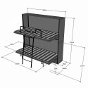Opklapbaar stapelbed met witte bank en ruimtebesparend design Kando Sofà 2MBF Keuze