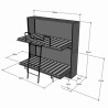 Opklapbaar stapelbed met witte bank en ruimtebesparend design Kando Sofà 2MBF Keuze