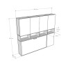 Lit escamotable gain de place horizontal matelas simple blanc Kando C Prix