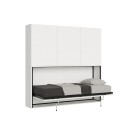 Lit escamotable horizontal avec armoire blanc Kando D Vente