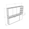 Lit escamotable blanc avec matelas simple horizontal gain de place Kando E Prix