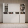 Lit escamotable blanc avec matelas simple horizontal gain de place Kando E Choix