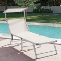 Set van 4 opvouwbare aluminium strandligbedden Gabicce Gold 