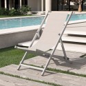 Chaise longue de plage pliable et réglable en aluminium Riccione Gold Vente