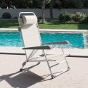 Chaise longue de plage transat pliant avec accoudoirs mer Gargano Prix