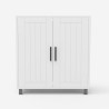 Meuble sous lavabo salle de bain placard deux portes moderne Biston 