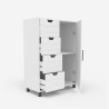 Meuble de salle de bain et chambre armoire 4 tiroirs 2 étagères Rendel 