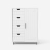 Meuble de salle de bain et chambre armoire 4 tiroirs 2 étagères Rendel Dimensions