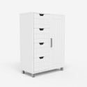 Meuble de salle de bain et chambre armoire 4 tiroirs 2 étagères Rendel Choix