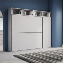 Lit superposé escamotable horizontal armoire gain de place Kando I Remises