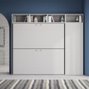 Lit superposé escamotable horizontal armoire gain de place Kando I Catalogue