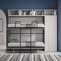 Lit superposé escamotable horizontal armoire gain de place Kando I Réductions