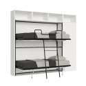 Lit superposé escamotable horizontal armoire gain de place Kando I Vente