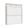 Lit superposé escamotable design moderne gain de place blanc Kando L Offre