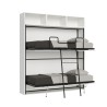 Lit superposé escamotable design moderne gain de place blanc Kando L Vente