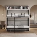 Lit superposé escamotable design moderne gain de place blanc Kando L Catalogue