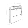 Lit superposé escamotable design moderne gain de place blanc Kando L Modèle